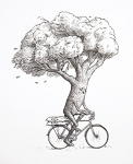 Barklay Oakson on his Bicycle